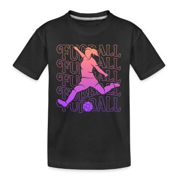 Soccer Retro Soccer Player Women Soccer Player - Kids' Premium Organic T-Shirt - black - Front