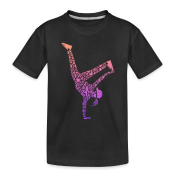 Breakdancing Breakdancer Frauen Mädchen Breakdance - Kinder Premium Bio T-Shirt - Schwarz - Vorne
