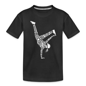 Breakdancing Breakdancer Mädchen Frauen Breakdance - Kinder Premium Bio T-Shirt - Schwarz - Vorne