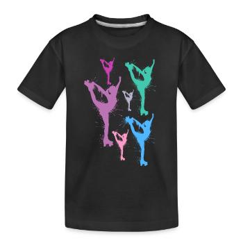 Rollschuhe Kinder Roller Skating Rollschuh Mädchen - Kinder Premium Bio T-Shirt - Schwarz - Vorne