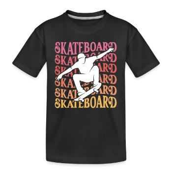 Skateboarder Girl Skater Damen Skateboard Mädchen - Kinder Premium Bio T-Shirt - Schwarz - Vorne
