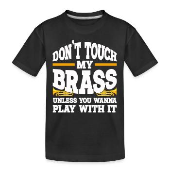 Mellophon Musikinstrument | Blaskapelle Geschenke - Kinder Premium Bio T-Shirt - Schwarz - Vorne