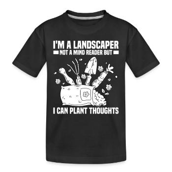 Garten und Landschaftsbau | Gärtnerei Geschenkidee - Kinder Premium Bio T-Shirt - Schwarz - Vorne