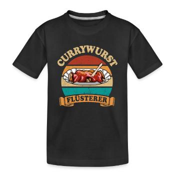 Currywurst Flüsterer - Kinder Premium Bio T-Shirt - Schwarz - Vorne