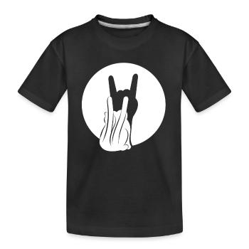 Fourchette en métal - Silhouette - Heavy Metal Cats - T-shirt bio Premium Enfant - noir - Devant
