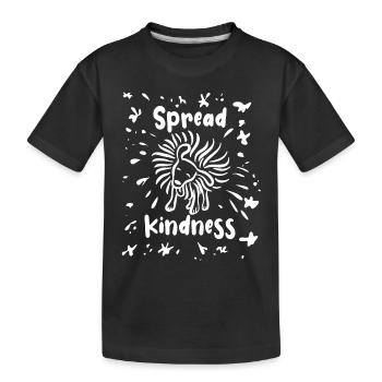 Spread Kindness - Hund schüttelt sich - Kinder Premium Bio T-Shirt - Schwarz - Vorne