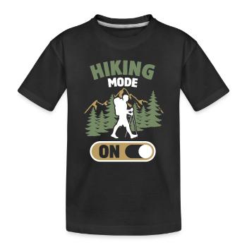 Mode randonnée activé - Randonnée Montagnes Nature Cadeau - T-shirt bio Premium Enfant - noir - Devant