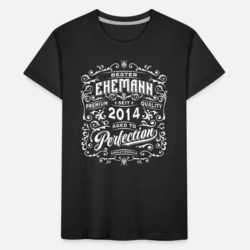 Bester Ehemann seit 2014, Retro, Hochzeitstag Kinder Premium Bio T-Shirt