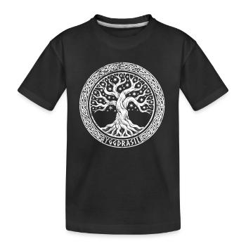 Yggdrasil - Arbre de vie - Nordique - T-shirt bio Premium Enfant - noir - Devant