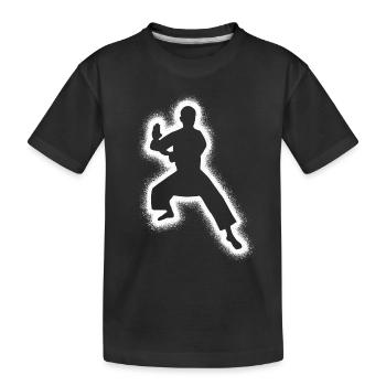 Taekwondo Kampfsport Kinder Jungen Karate Herren - Kinder Premium Bio T-Shirt - Schwarz - Vorne
