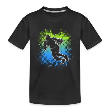 Basketball Dribble Hommes Enfants Joueurs de basket-ball - T-shirt bio Premium Enfant - noir - Devant
