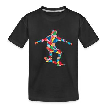 Skaten Skateboarder Skater Trick Jungen Skateboard - Kinder Premium Bio T-Shirt - Schwarz - Vorne