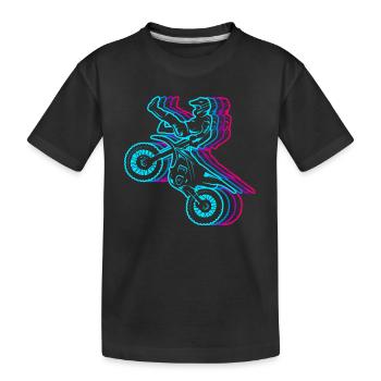 Dirt Biker Vintage Moto Enfants Motocross - T-shirt bio Premium Enfant - noir - Devant