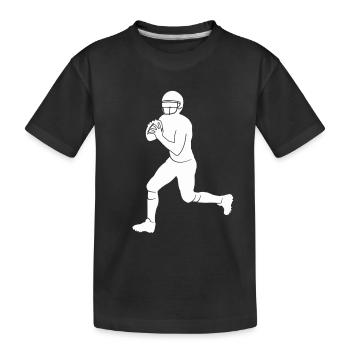 Joueur de football américain Silhouette Football - T-shirt bio Premium Enfant - noir - Devant