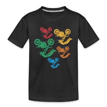 Motocross Moto Enfants Dirt Biker Filles - T-shirt bio Premium Enfant - noir - Devant