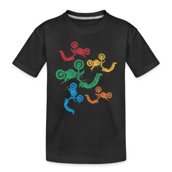 Motocross Girls Motorcycle Kids Dirt Biker - Kids' Premium Organic T-Shirt - black - Front