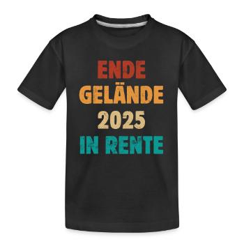 Ende Gelände 2025 Rente - Kinder Premium Bio T-Shirt - Schwarz - Vorne