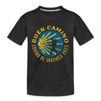 Buen Chemin de Saint-Jacques-de-Compostelle 2025 - T-shirt bio Premium Enfant - noir - Devant