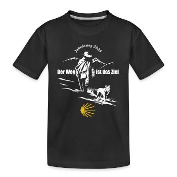 Der Weg ist das Ziel - Camino 2025 - Jakobsweg - Kinder Premium Bio T-Shirt - Schwarz - Vorne
