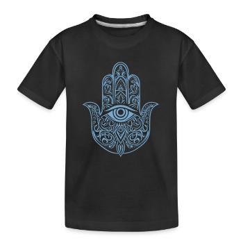 Hamsa - Main de Fatima - Protection et bénédiction - T-shirt bio Premium Enfant - noir - Devant