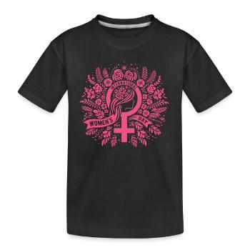Journée internationale de la femme - Cadeau - T-shirt bio Premium Enfant - noir - Devant