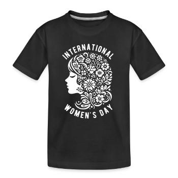 Journée internationale de la femme - Cadeau - T-shirt bio Premium Enfant - noir - Devant