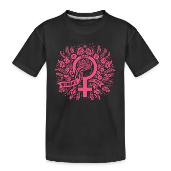 Bonne Journée de la Femme - Cadeau - T-shirt bio Premium Enfant - noir - Devant