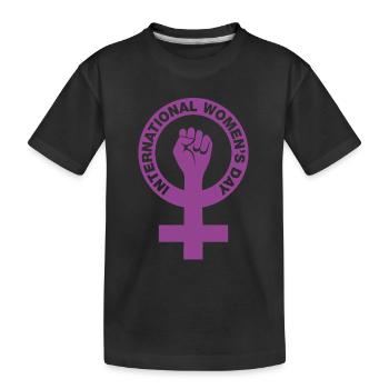 Journée internationale de la femme - Cadeau - T-shirt bio Premium Enfant - noir - Devant