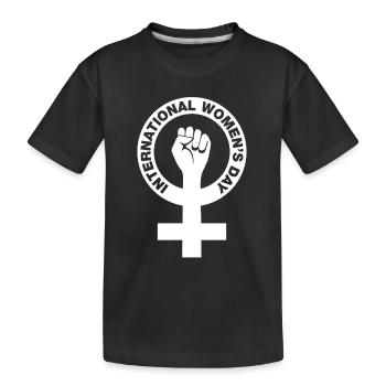 Journée internationale de la femme - Cadeau - T-shirt bio Premium Enfant - noir - Devant