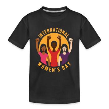 Journée internationale de la femme - Cadeau - T-shirt bio Premium Enfant - noir - Devant