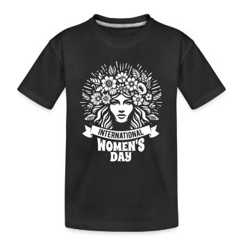 Journée de la femme, Journée internationale de la femme, Happy Women' - T-shirt bio Premium Enfant - noir - Devant