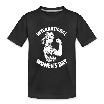 Journée internationale de la femme - Cadeau - T-shirt bio Premium Enfant - noir - Devant
