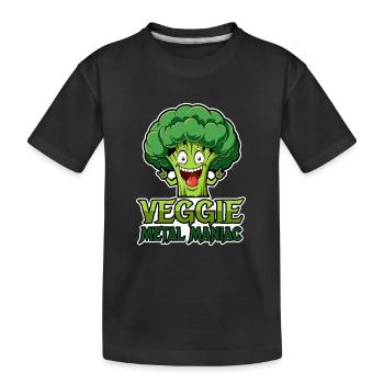 Veggie Metal Maniac - Musique Vegan - Dicton - T-shirt bio Premium Enfant - noir - Devant