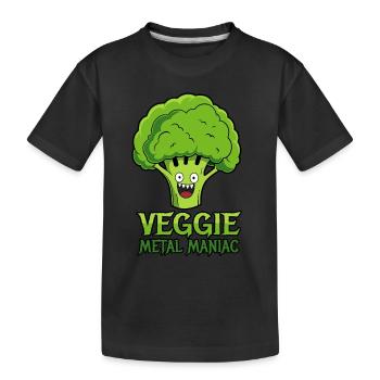 Veggie Metal Maniac - Musique Vegan - Dicton - T-shirt bio Premium Enfant - noir - Devant