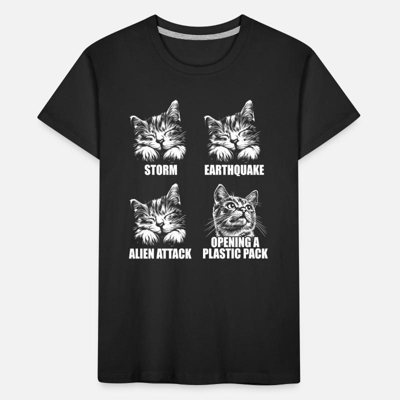 Cat - selective perception - saying Kids' Premium Organic T-Shirt