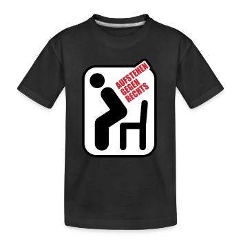 Aufstehen Gegen Rechts - Gegen Rechts, gegen Hetze - Kinder Premium Bio T-Shirt - Schwarz - Vorne