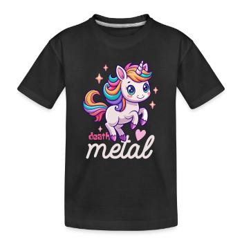 Licorne Death Metal - Heavy Metal - Spruch - T-shirt bio Premium Enfant - noir - Devant