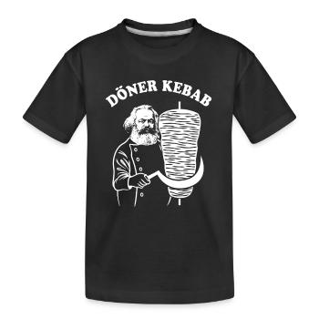 Döner Kebab - Karl Marx - Fast Food - Kinder Premium Bio T-Shirt - Schwarz - Vorne