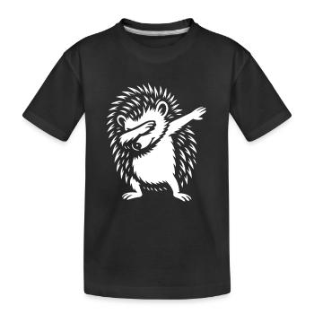 Dabbing Hérisson - Dab Dance - Cadeau - T-shirt bio Premium Enfant - noir - Devant