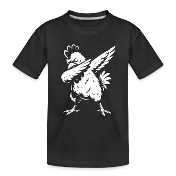 Dabbing Poulet - Dab Dance - Cadeau - T-shirt bio Premium Enfant - noir - Devant