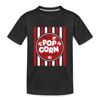 Popcorn frais - croustillant et délicieux - Cadeau - T-shirt bio Premium Enfant - noir - Devant