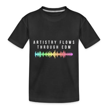 Artistry Flows Through EDM Vibrant Soundwave - Kinder Premium Bio T-Shirt - Schwarz - Vorne