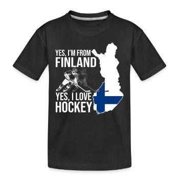 finlande hockey Quote Graphic - T-shirt bio Premium Enfant - noir - Devant
