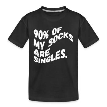 Chaussettes simples - T-shirt bio Premium Enfant - noir - Devant
