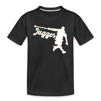 Glitched Lustiges Jugger - Kinder Premium Bio T-Shirt - Schwarz - Vorne