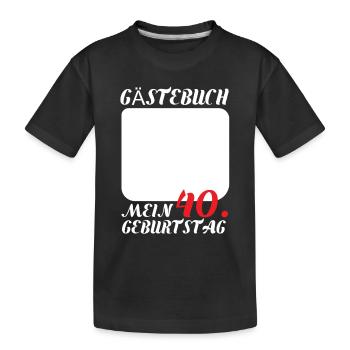 Funny 40th Birthday Guestbook - Kids' Premium Organic T-Shirt - black - Front