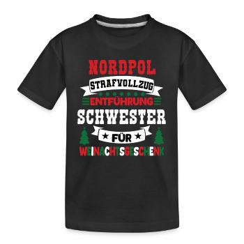 Pénitencier du pôle Nord Sœur Noël - T-shirt bio Premium Enfant - noir - Devant