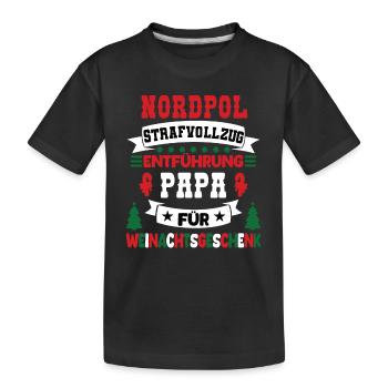 Weinachtsgeschenk für Papa Lustiges Weinachten - Kinder Premium Bio T-Shirt - Schwarz - Vorne