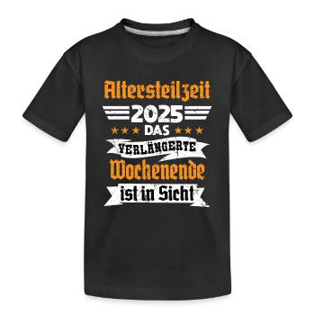 Retraite partielle 2025 Retraite amusante - T-shirt bio Premium Enfant - noir - Devant
