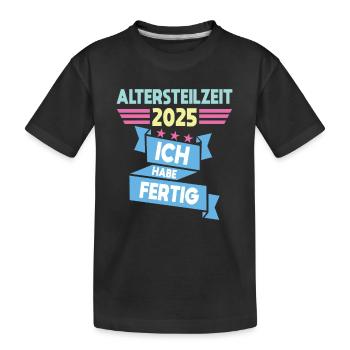 J’ai terminé ma retraite partielle - T-shirt bio Premium Enfant - noir - Devant